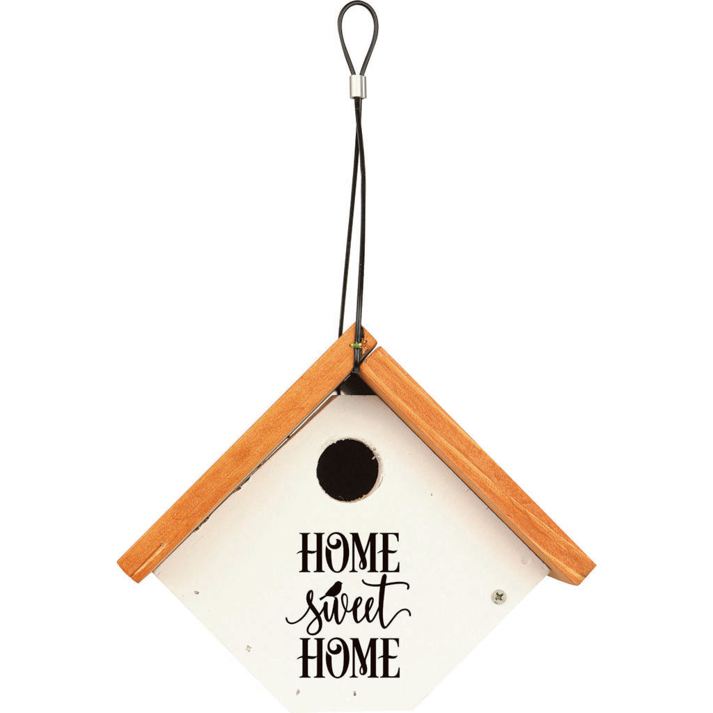 Farmhouse Home Sweet Home Wren House (WHITE, 8.25X7.25X7.25)