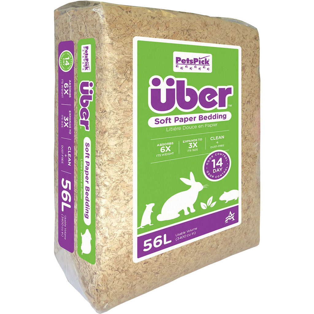 Uber Soft Paper Pet Bedding (NATURAL, 56 L)