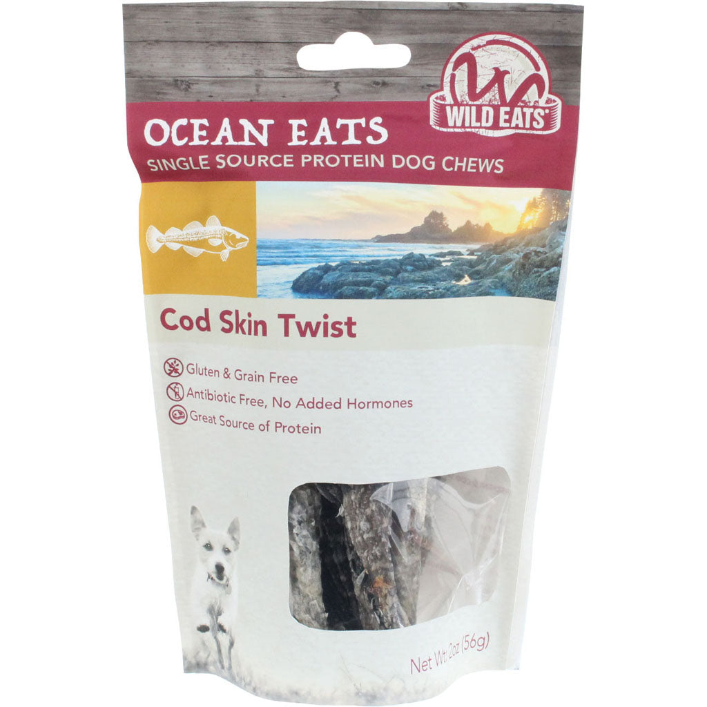 Wild Eats Cod Skin Twist Dog Chews (COD, 2 OZ)