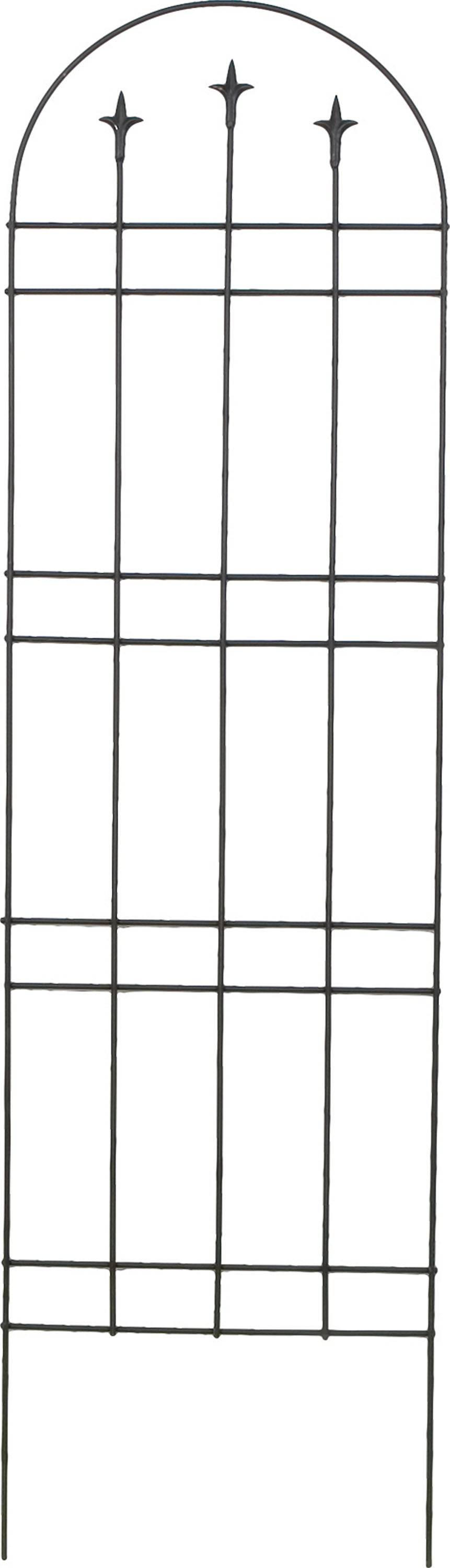 Finial Arch Garden Trellis (BLACK, 72 IN)