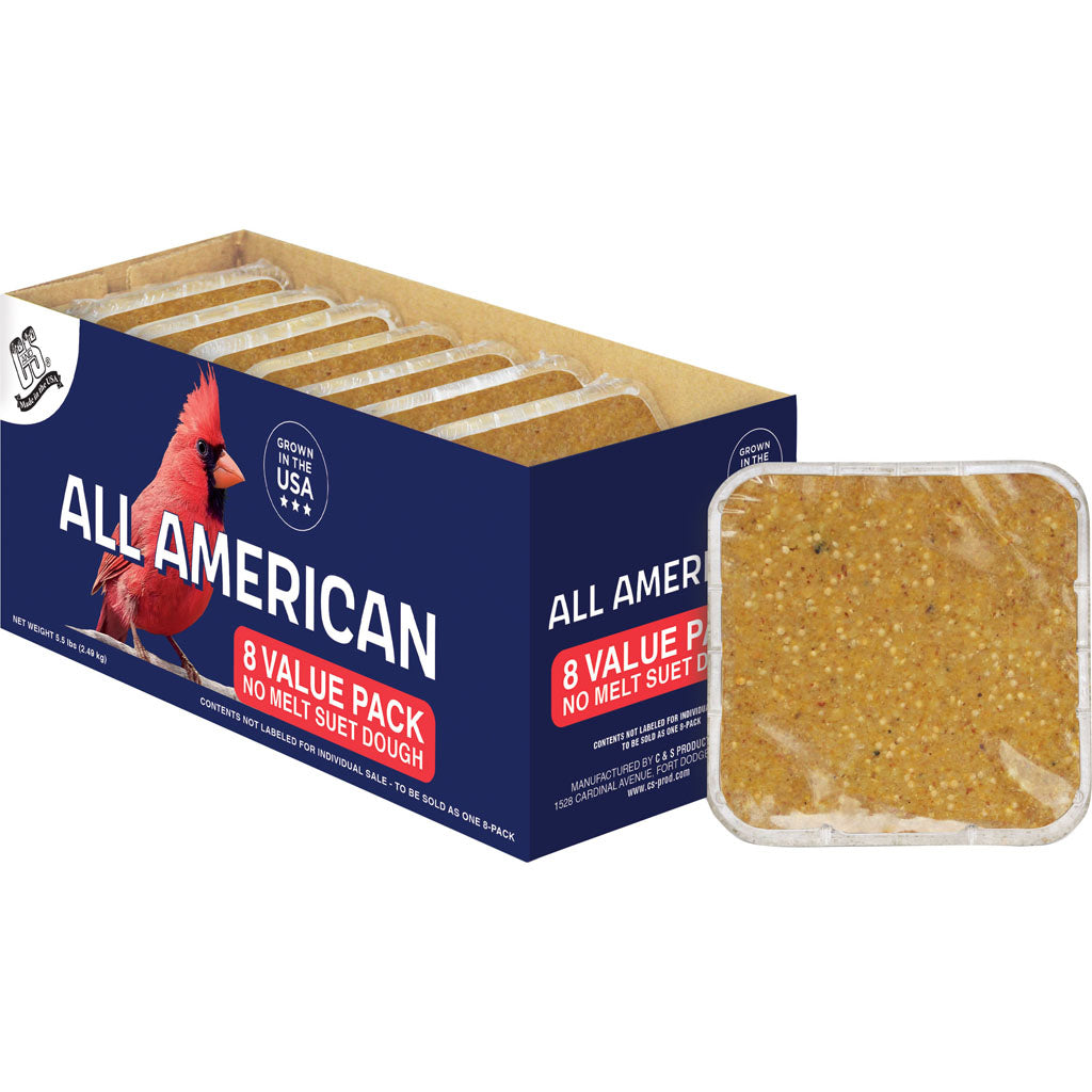 C&S All American No Melt Suet Dough (CORN/PEANUT, 8 PK)