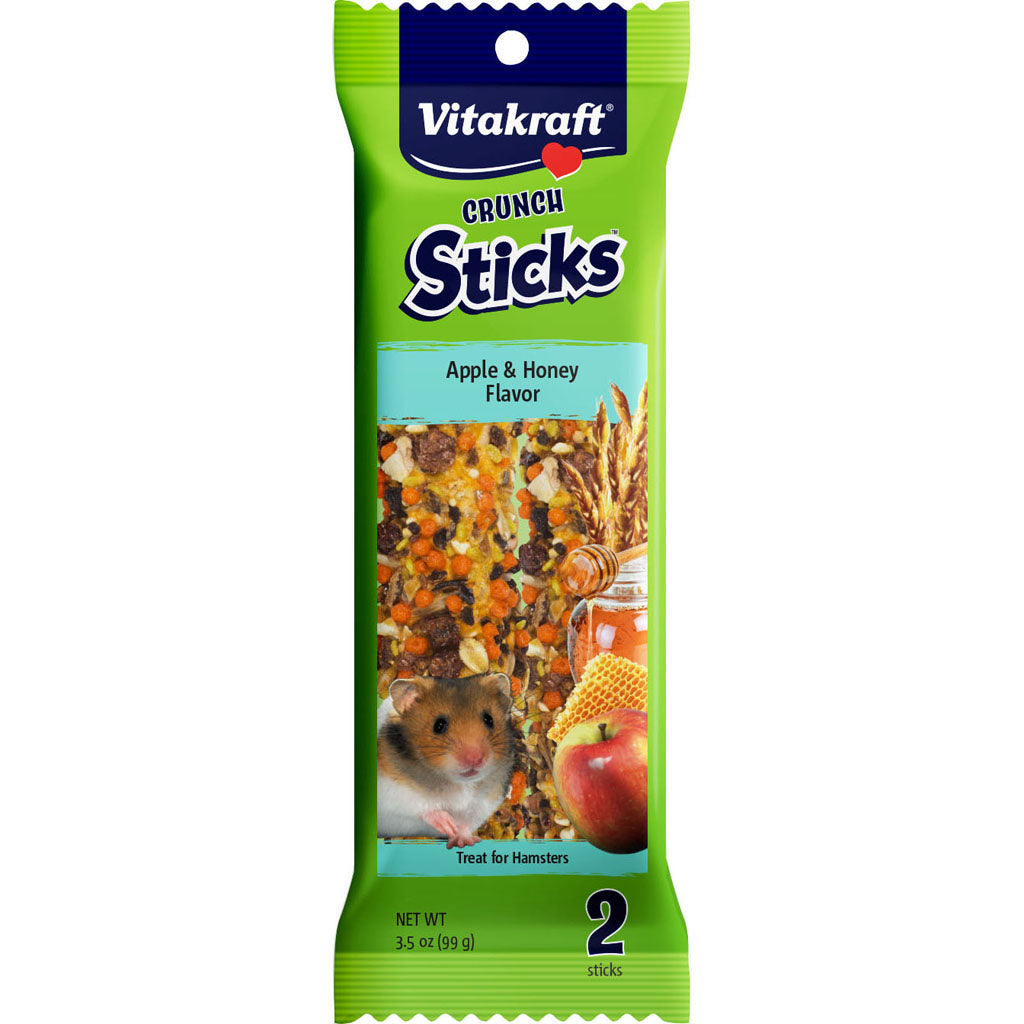Vitakraft Crunch Sticks Hamster Treats (APPLE/HONEY, 3.5 OZ-2 PK)