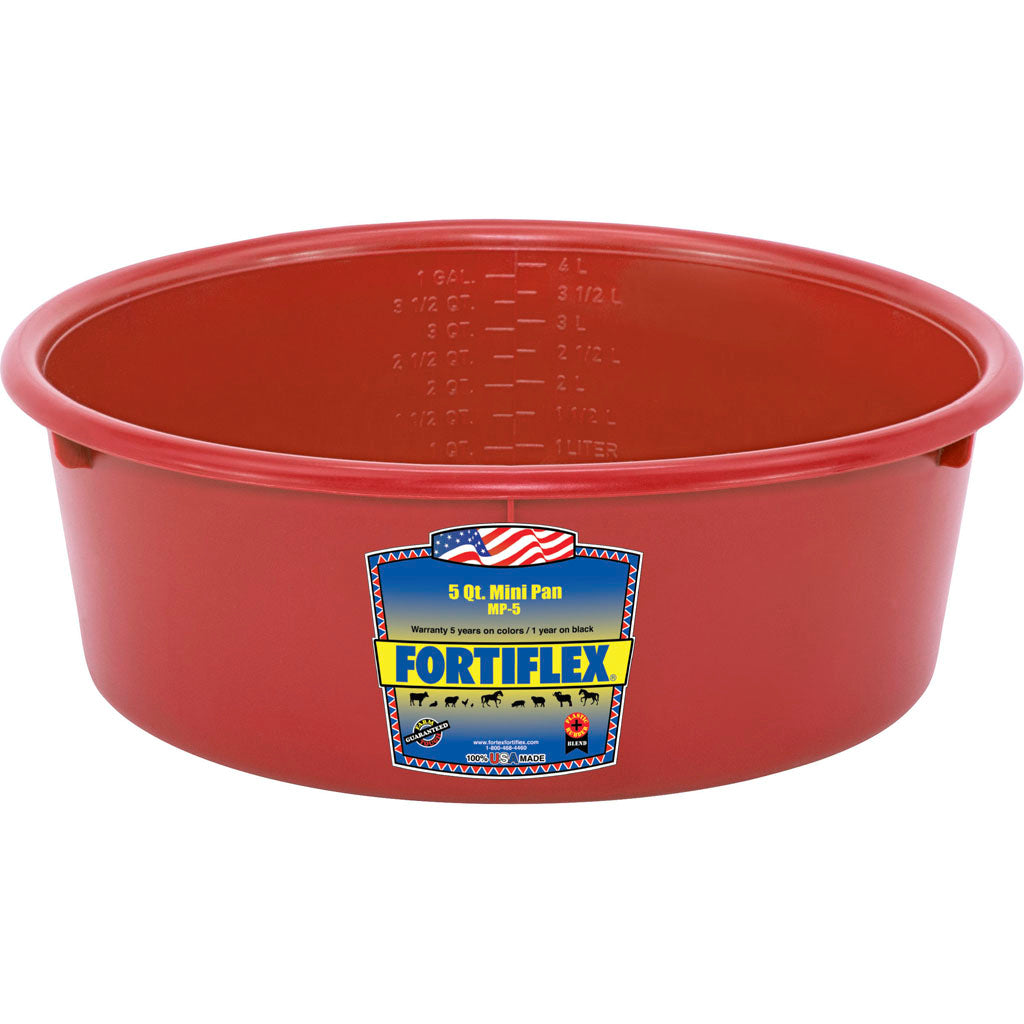 Fortiflex Mini Pan Feeder (RED, 5 QT)