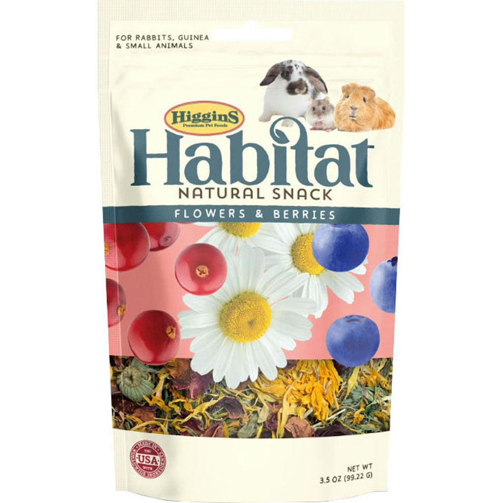 Higgins Habitat Small Animal Treats (FLOWER/BERRY, 3.5 OZ)