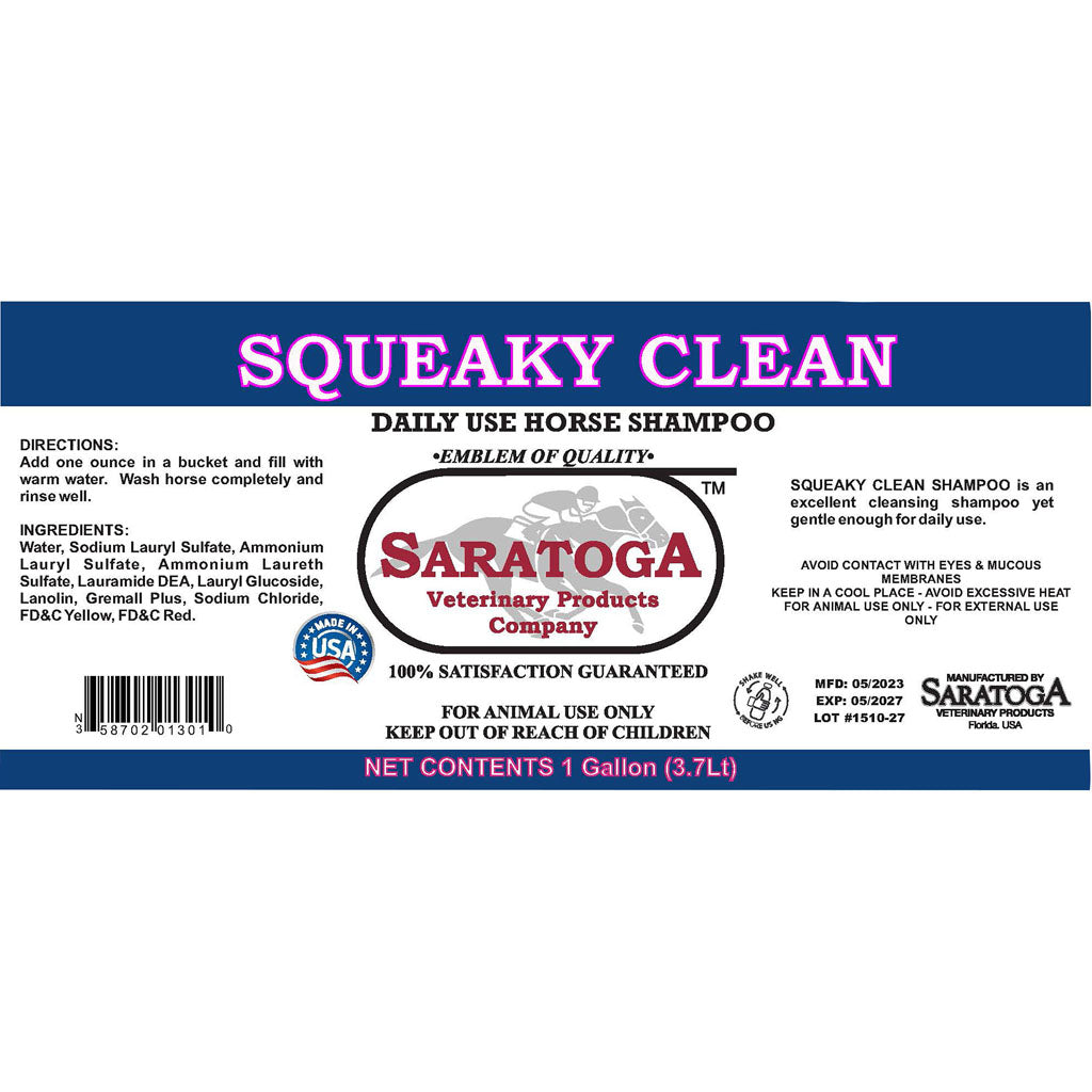 Saratoga Squeaky Clean Horse Shampoo (1 GAL)