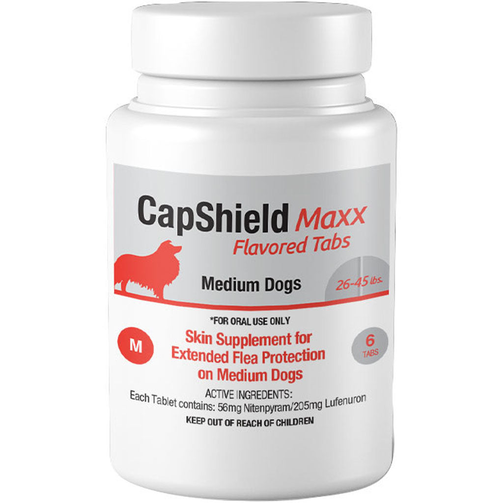 Capshield Maxx Dog Monthly Flea Supplemnt Chewable (26-45LB-6 CT)