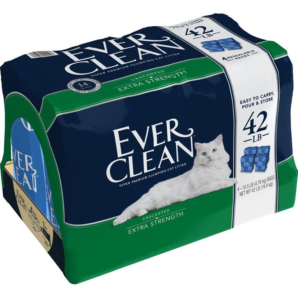 Ever Clean Extra Strength Clumping Litter (UNSCENTED, 10.5 LB-4 PK)