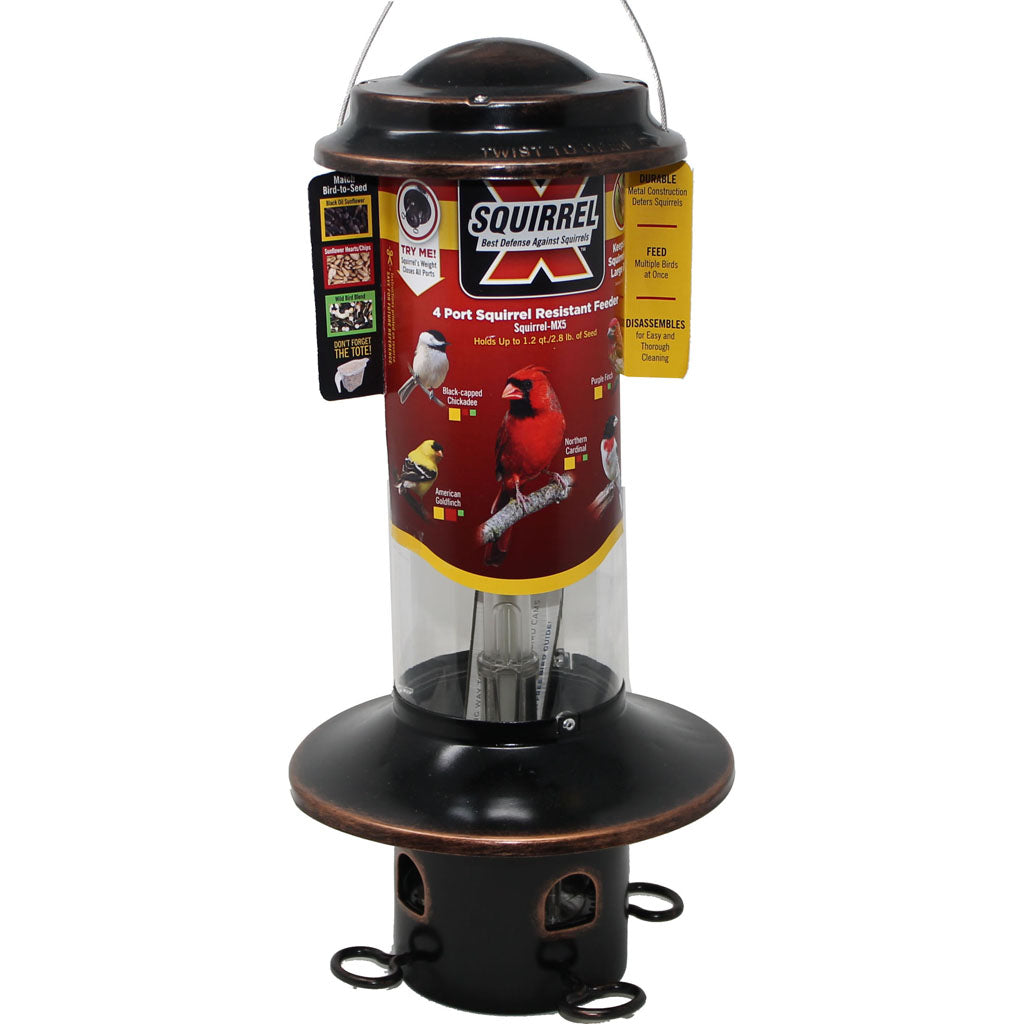 Squirrel-X Mx5 Squirrel Resistant Feeder (BRONZE, 2.8 LB CAP)