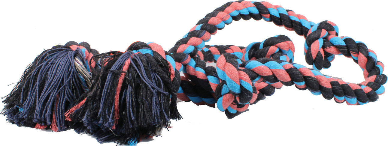 Flossy Chews Color 5 Knot Rope Tug (MULTI, 72 IN)