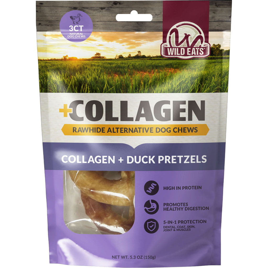 Wild Eats Collagen Pretzel (DUCK, 3 PK)