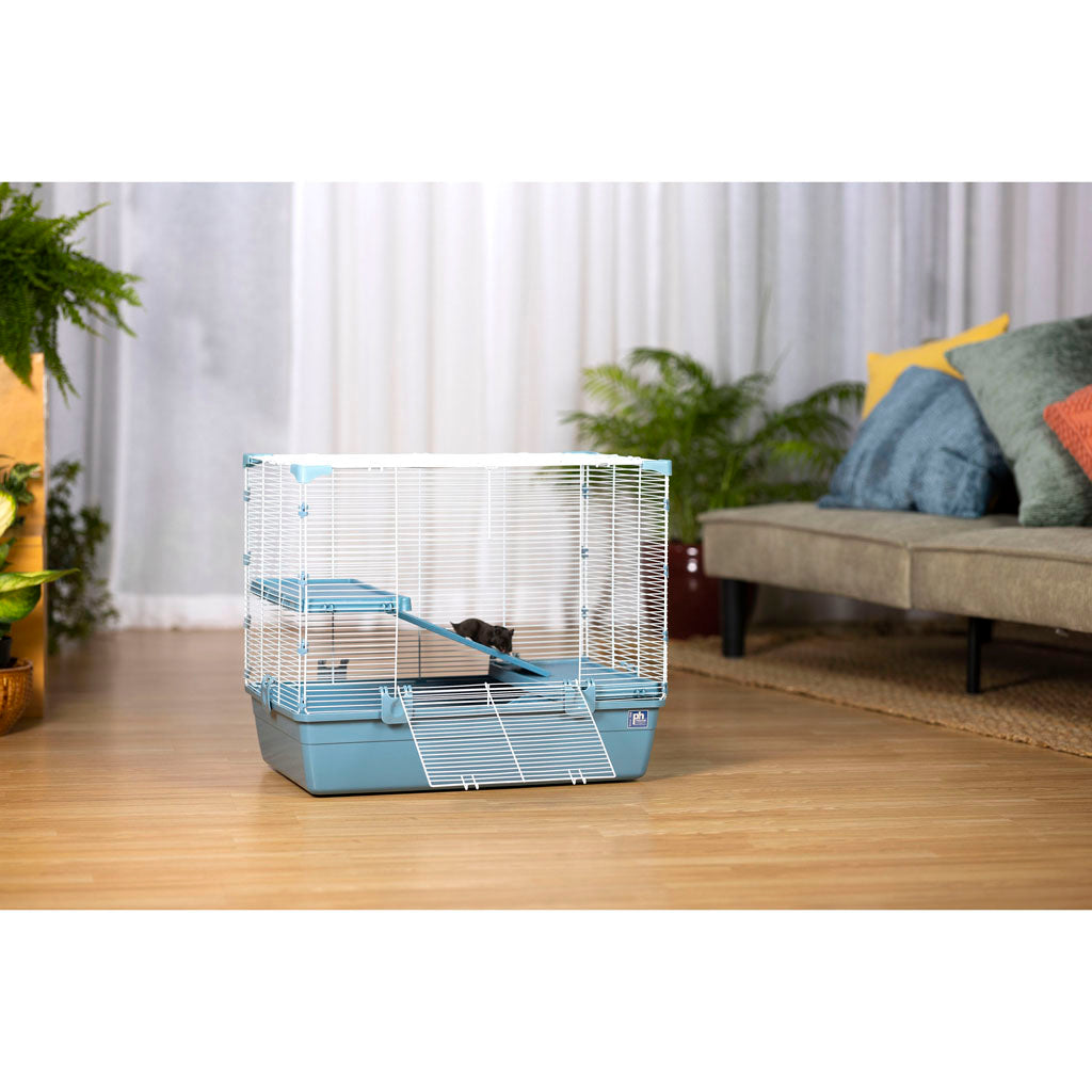 Small Animal Home Universal Bungalow (BLUE/WHITE, 27X17.5X23 IN)