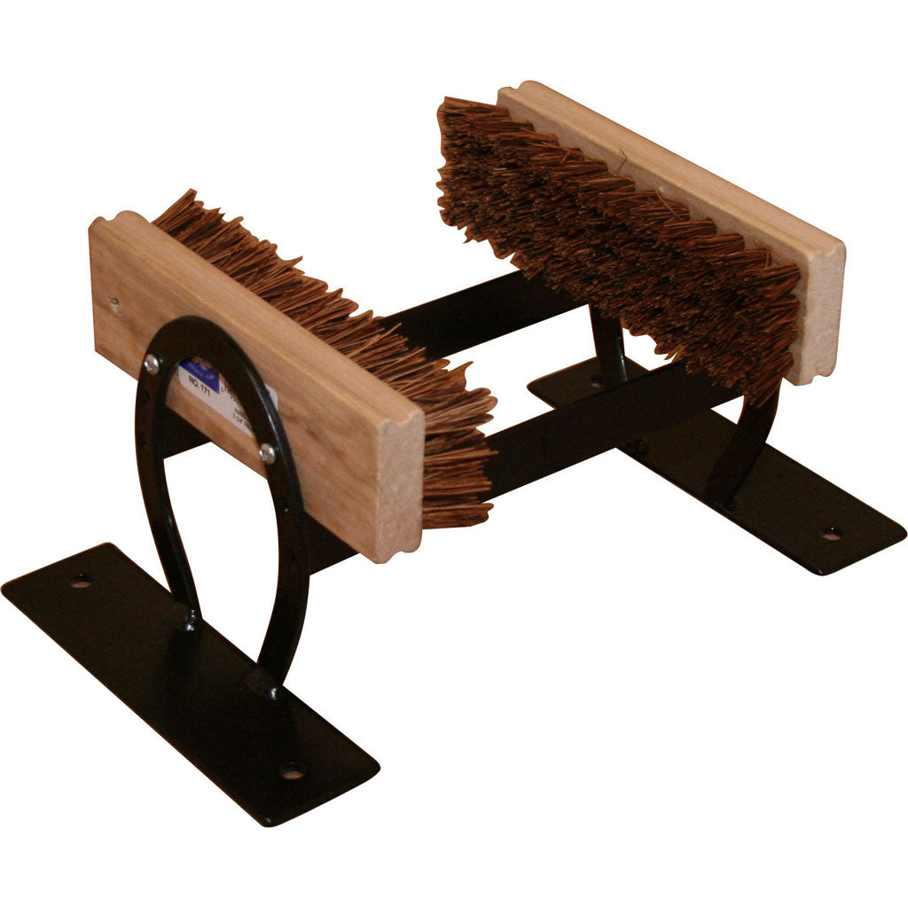 Horseshoe Boot Scraper W/Brushes (BLACK)