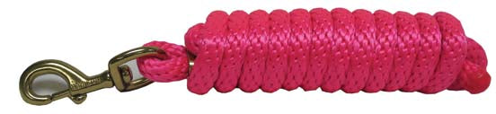 Hamilton Poly Lead W/Bolt Snap (HOT PINK, 10 FT)