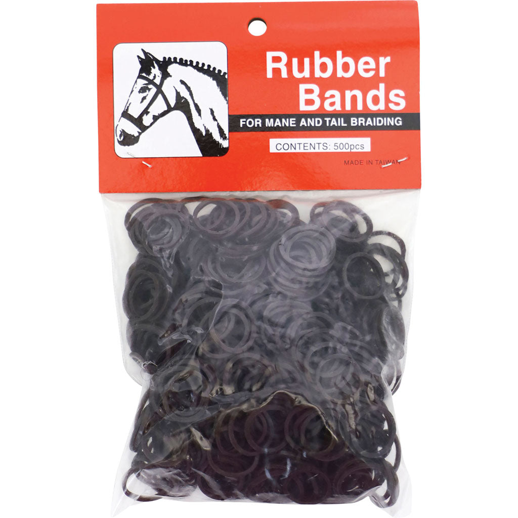 Rubber Horse Braid Bands (BROWN, 5 IN-500 PK)