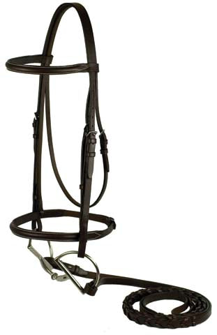 Gatsby Plain Raised English Bridle (HAVANA, HORSE)