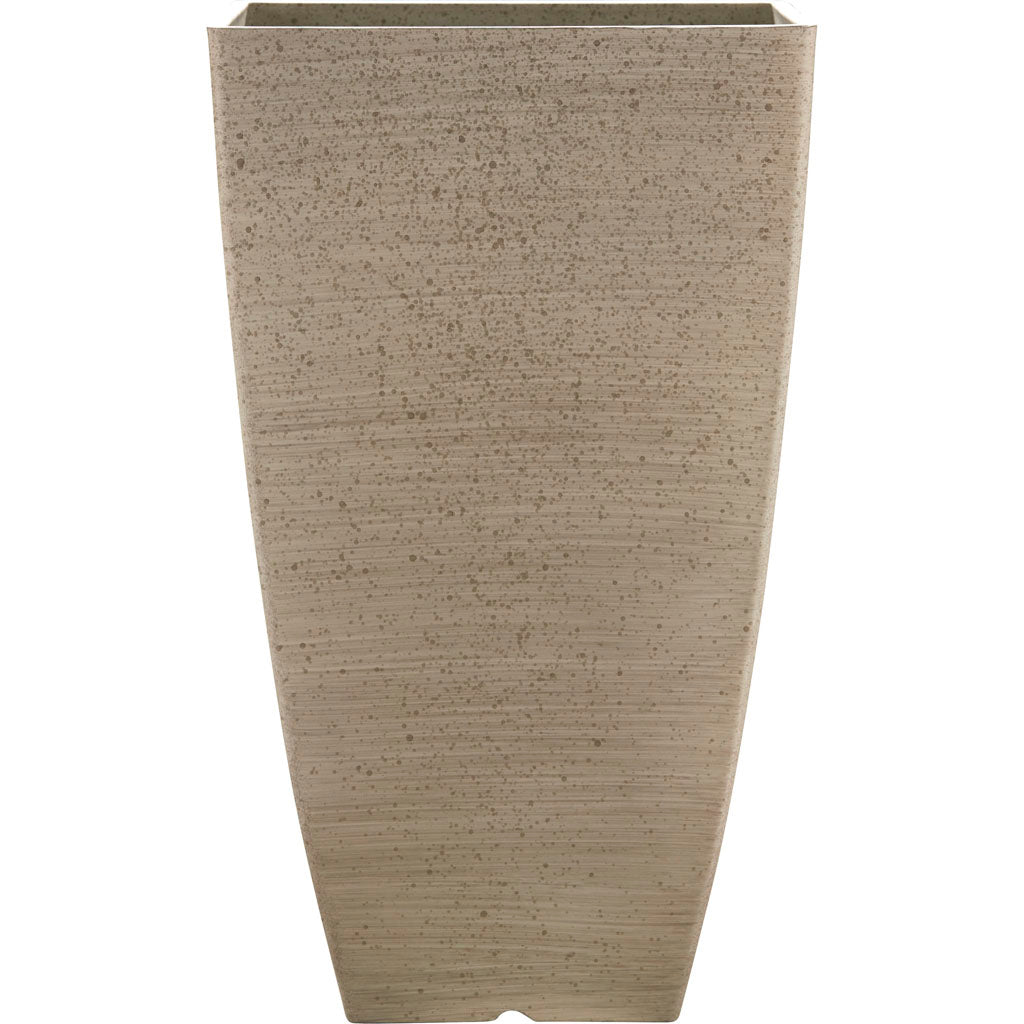 Southern Patio Newland Square Planter (WHITE STONE, 21 IN)