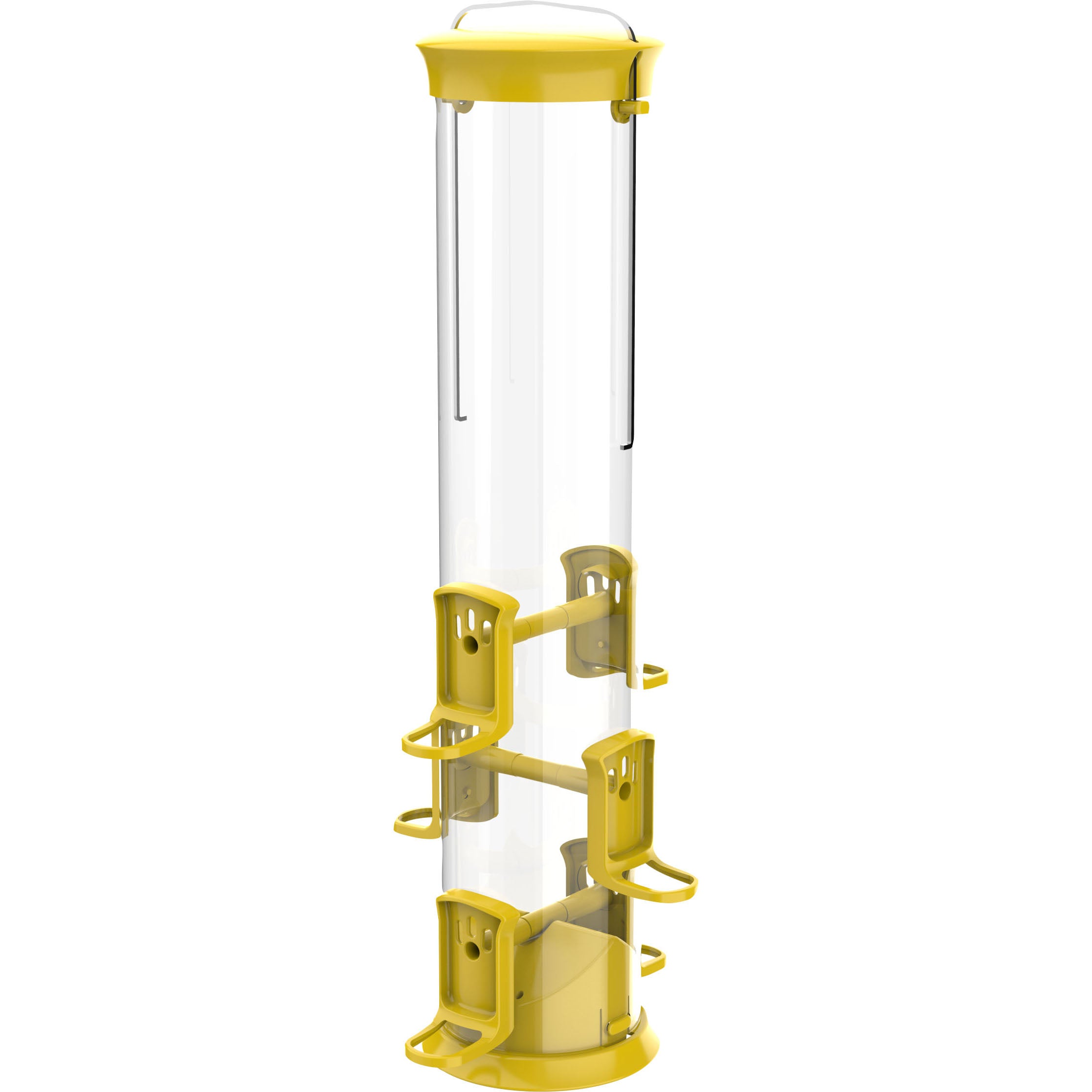 Large Yellow Thistle Plastic Tube Feeder (YELLOW, 2.1 QT CAP)