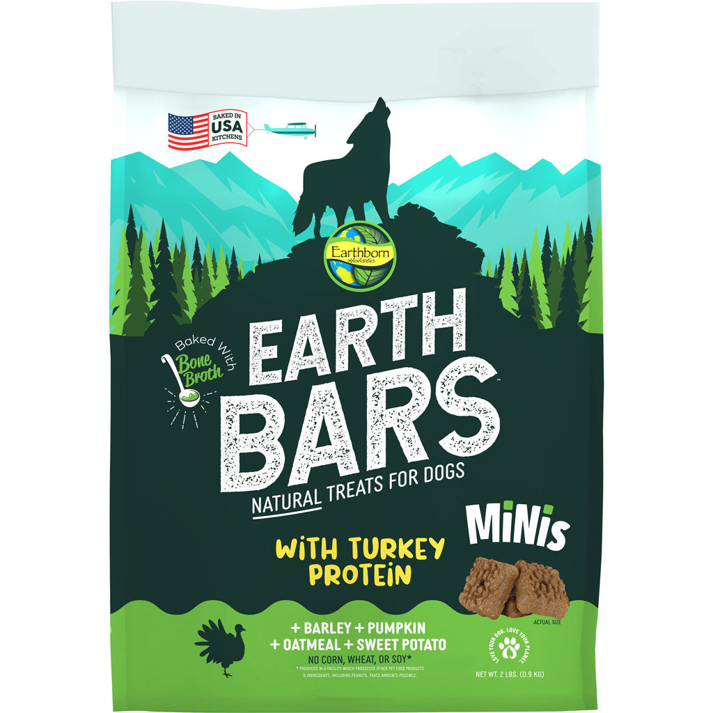 Holistic Earth Bars Dog Treats (TURK/BARLEY/PUM, MINI - 2 LB)