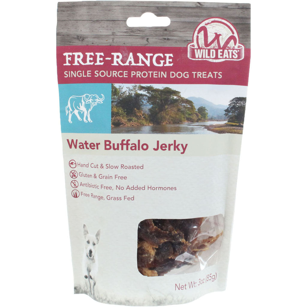 Wild Eats Water Buffalo Jerky Dog Treats (BUFFALO, 3 OZ)