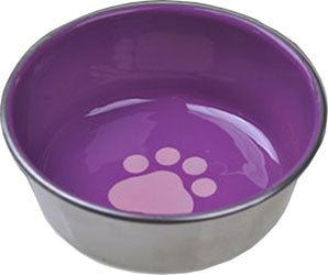 Van Ness Decorated Stainless Steel Cat Dish (ASSORTED, 8 OZ)