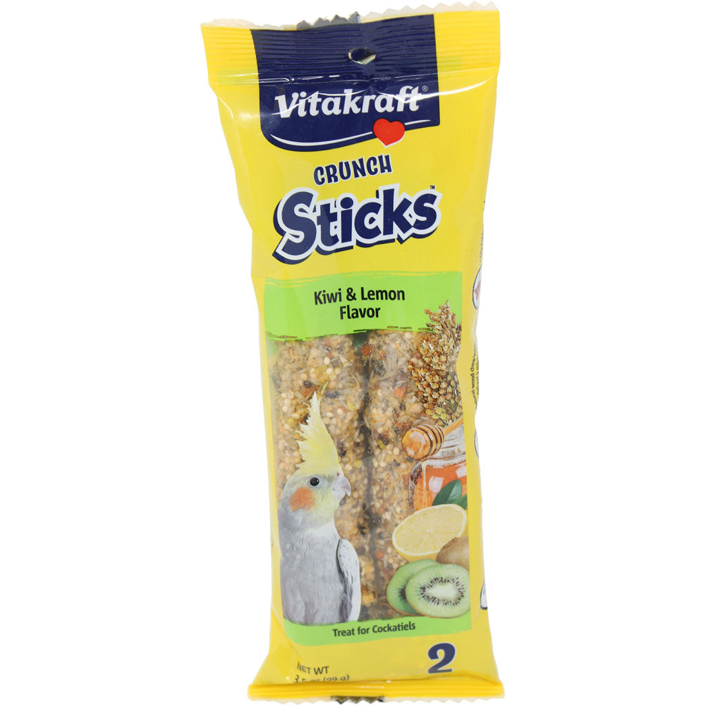 Vitakraft Crunch Sticks Cockatiel Treats (KIWI/LEMON, 3.5 OZ)