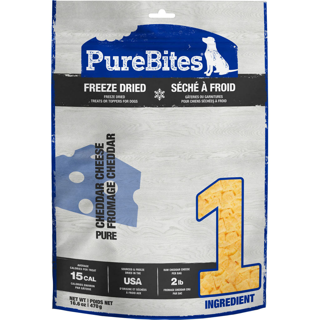 Purebites Freeze Dried Dog Treats (CHEDDAR CHEESE, 16.6 OZ)