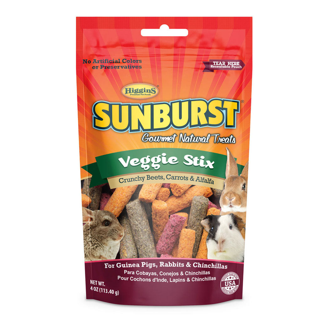 Sunburst Gourmet Natural Small Animal Treat (VEGGIE STIX, 4 OZ)
