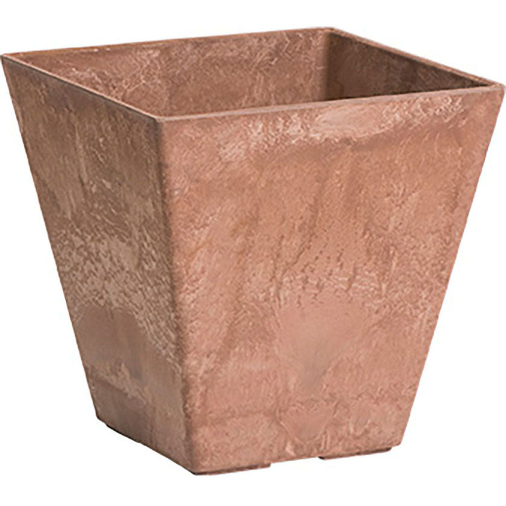 Artstone Ella Square Flowerpot (RUST, 6 IN)