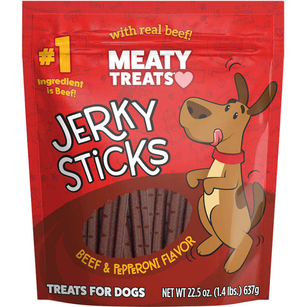 Meaty Treats Jerky Sticks (BEEF/PEPPERONI, 22.5 OZ)