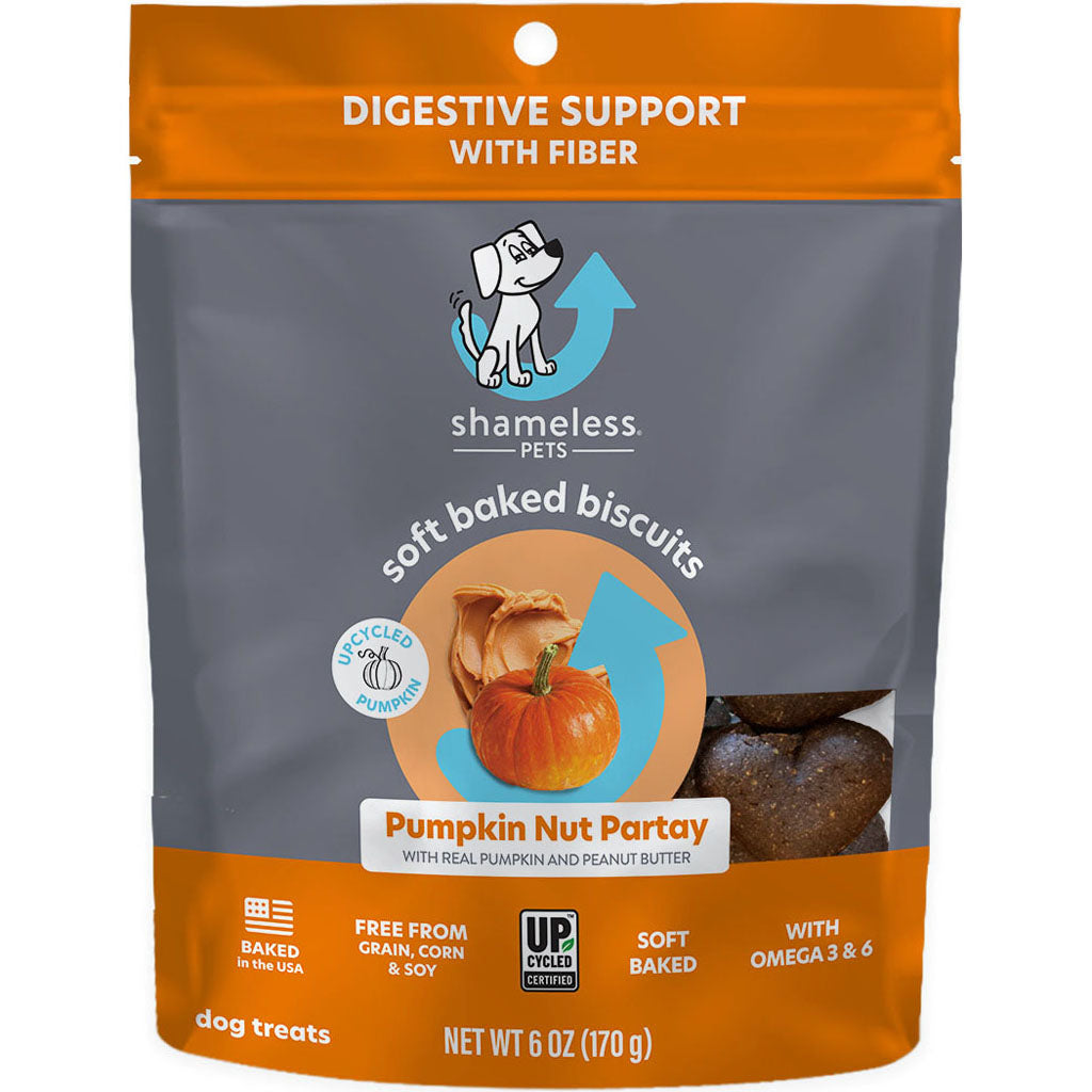 Shameless Soft Baked Dog Biscuits (PUMPKIN/PEANUT, 6 OZ)