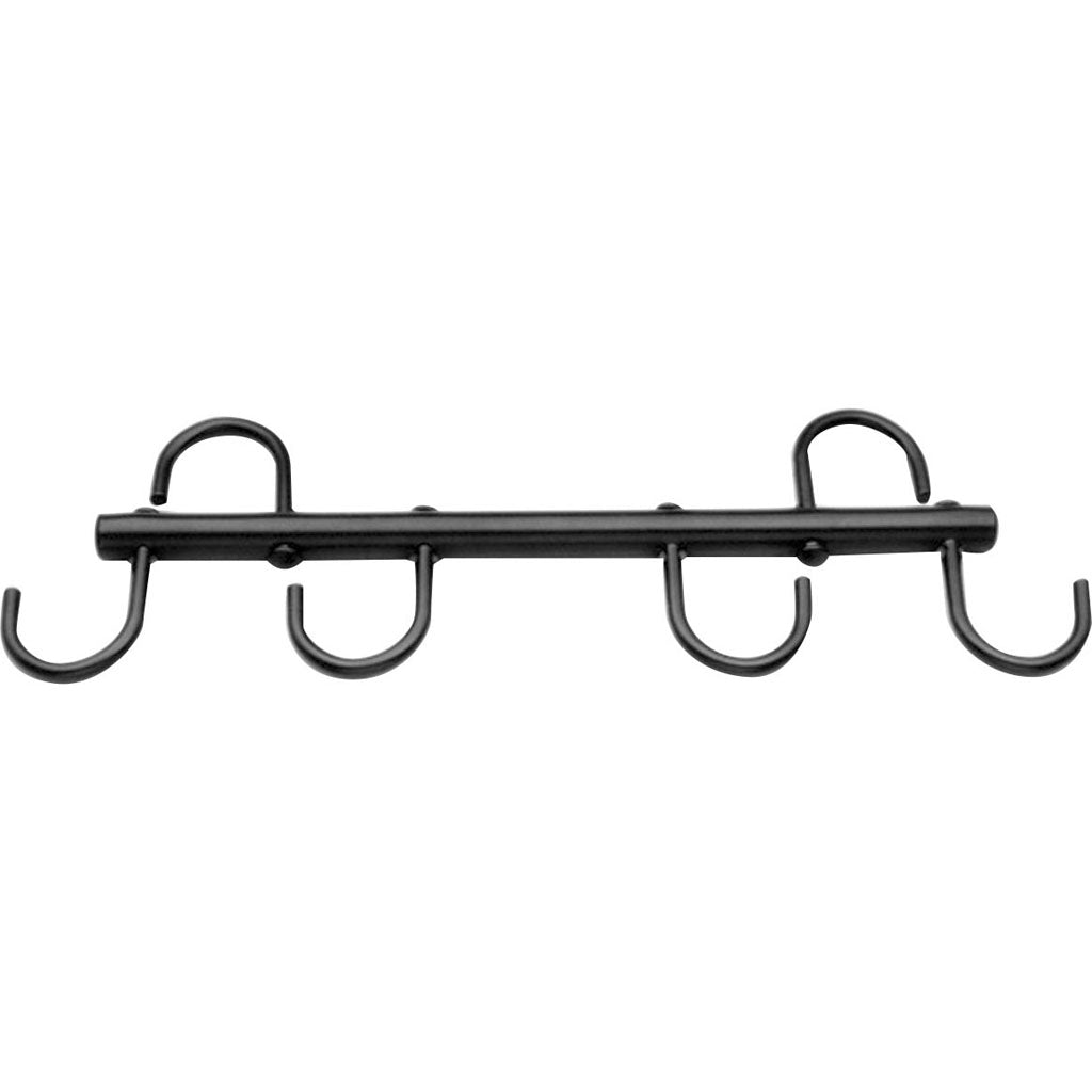 Steel Tack Rack W/Swivel Hooks (BLACK, 17 IN)