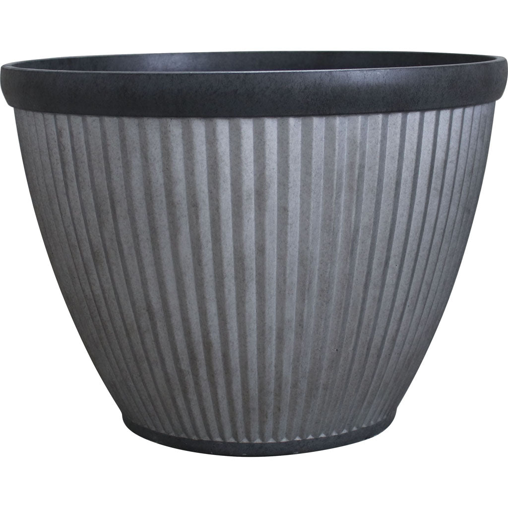 Southern Patio Westlake Round Pleated Planter (SILVER, 10 IN)