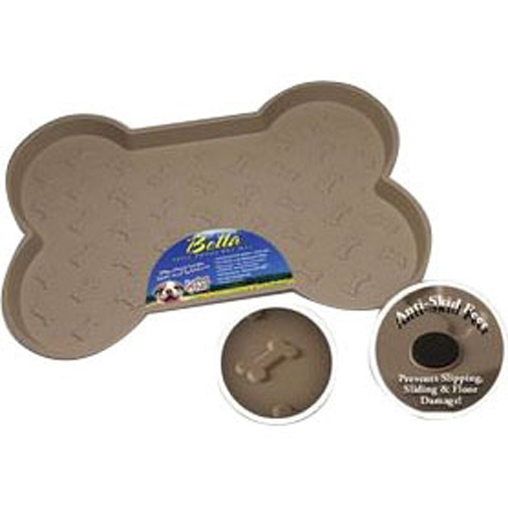 Bella Spill Proof Bone Shaped Place Mat (TAN, LG)