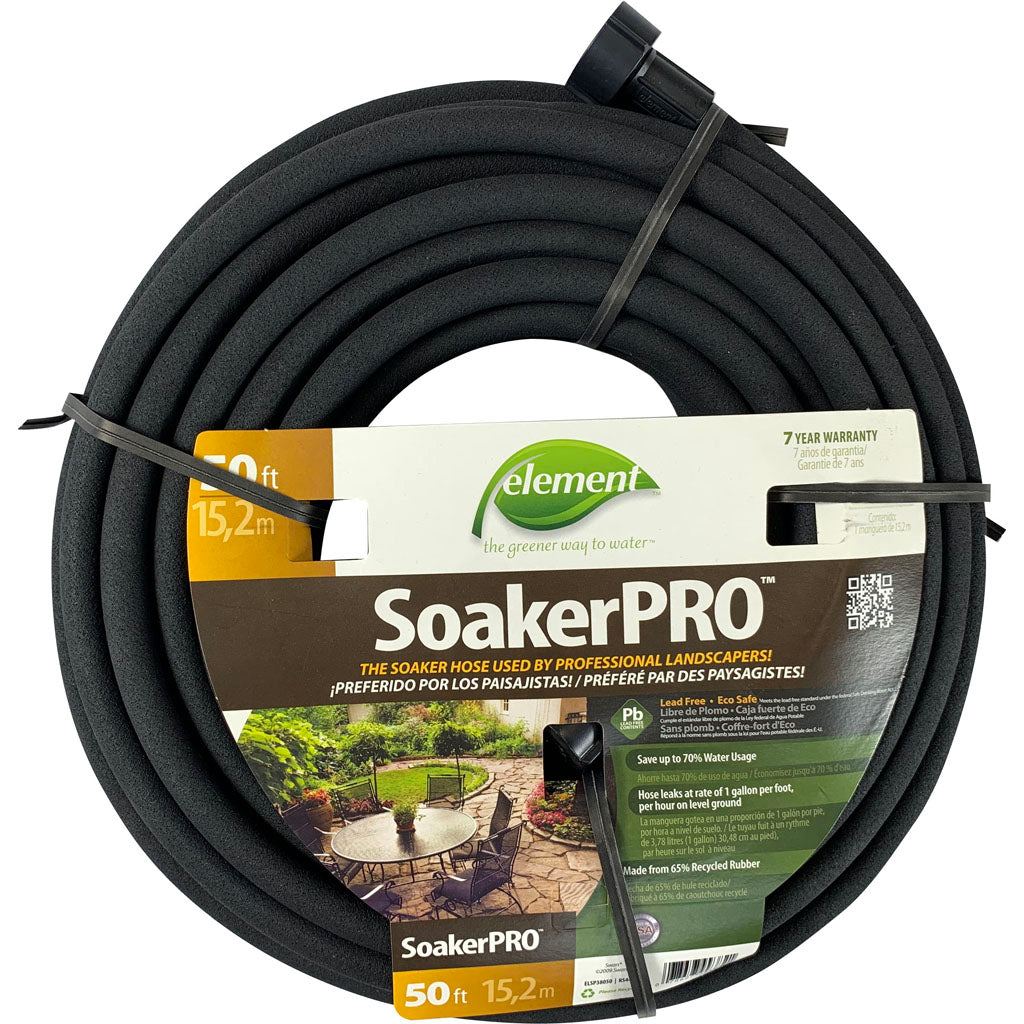 Swan Element Soakerpro Soaker Hose (BLACK, 3/8 IN X 50 FT)