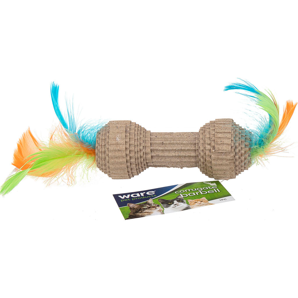 Corrugated Barbell Cat Toy (4X1.25X1.25 IN)