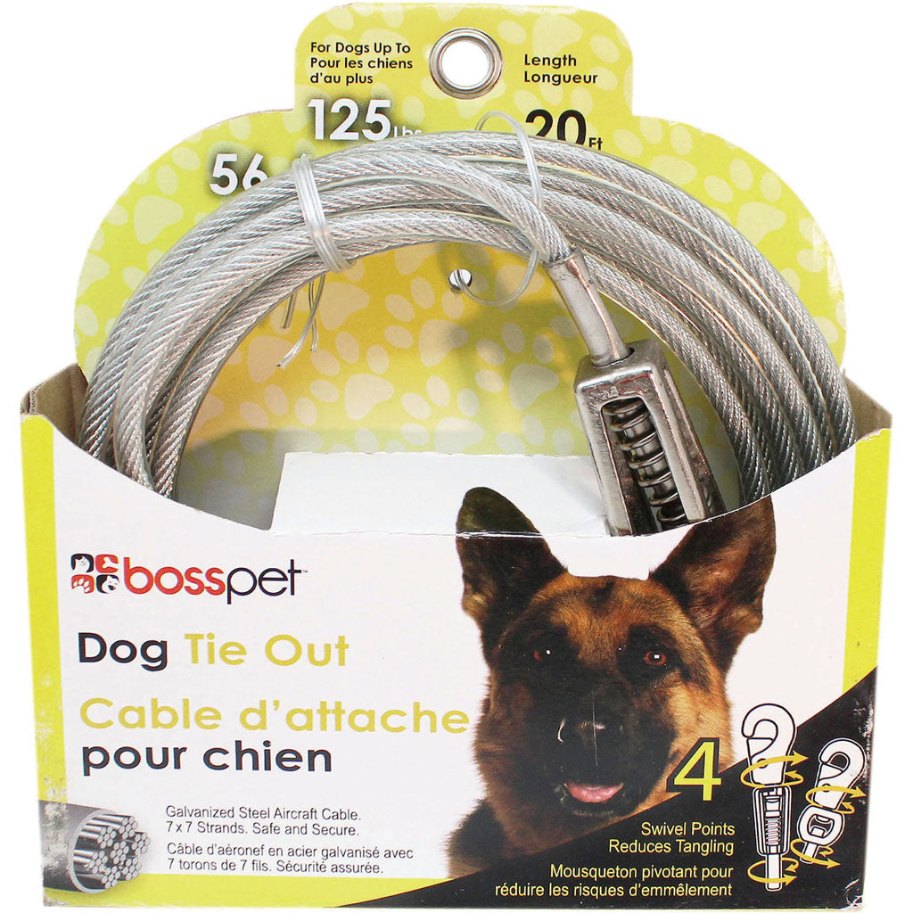 Boss Pet Tie-Out W/ Spring (20 FT) [009146]