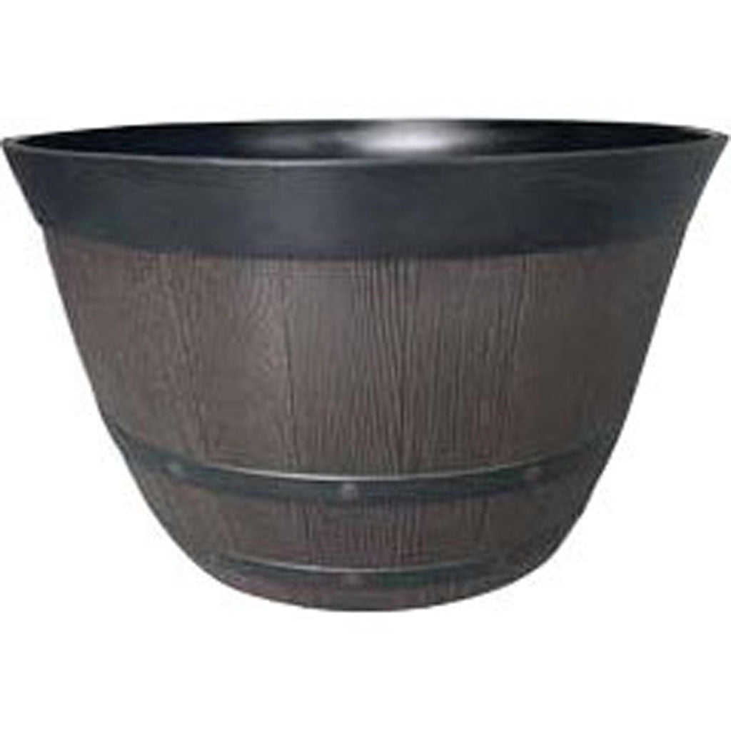 Hdr Whiskey Barrel Planter (KENTUCKY WALNUT, 15.5 IN)