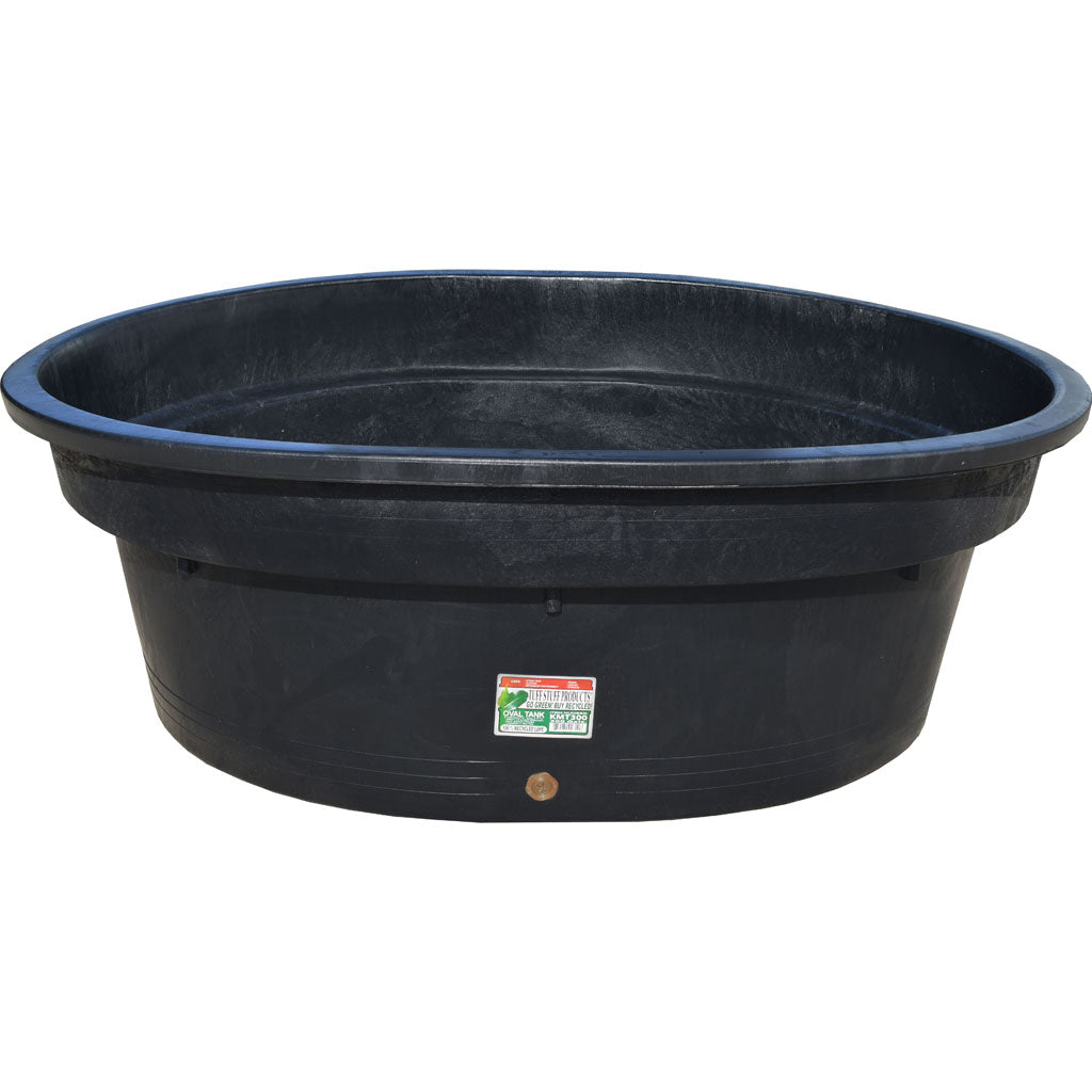 Stock Tank W/Drain Plug (BLACK, 85 GAL)
