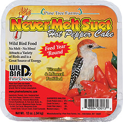 Pine Tree Farms Never Melt Suet Cake (HOT PEPPER, 13 OZ)