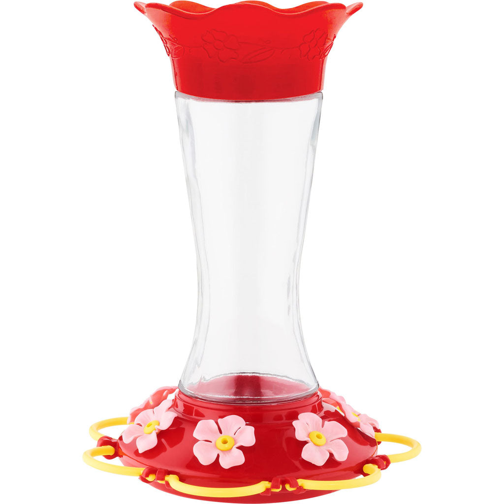 Wildflower Glass Hummingbird Feeder (CLEAR, 20 OZ)