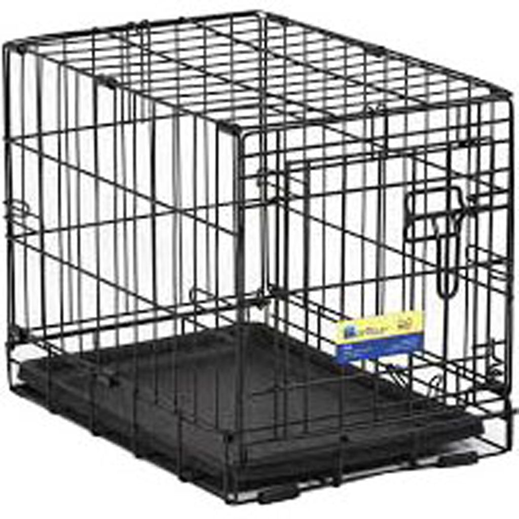 Contour Single Door Dog Crate (BLACK, 18X12X14 IN)
