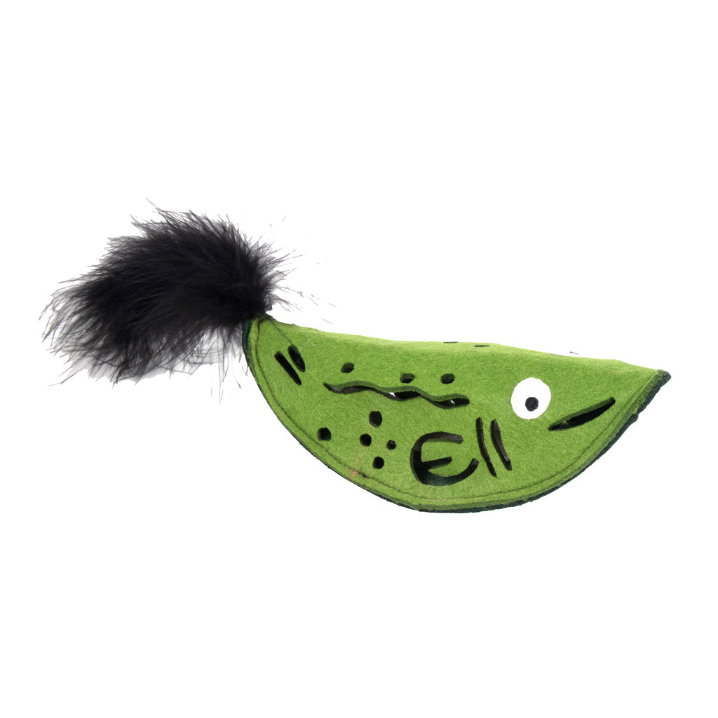 Catnip Stuffer Fish (GREEN)