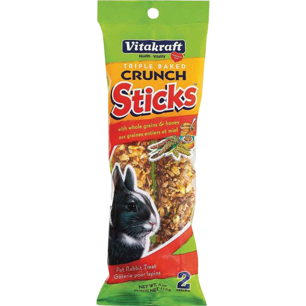 Vitakraft Crunch Sticks Rabbit Treats (GRAIN/HONEY, 4 OZ-2 PK)