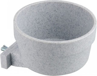 Quick Lock Dog Carrier Cage Crock (GRAY, 10 OZ)
