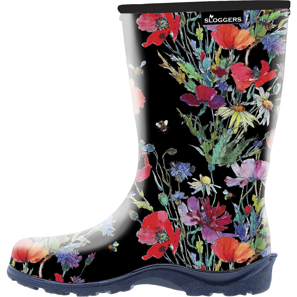 Sloggers Womens Waterproof Comfort Boot (IN FIELDS BLACK, SZ 10)