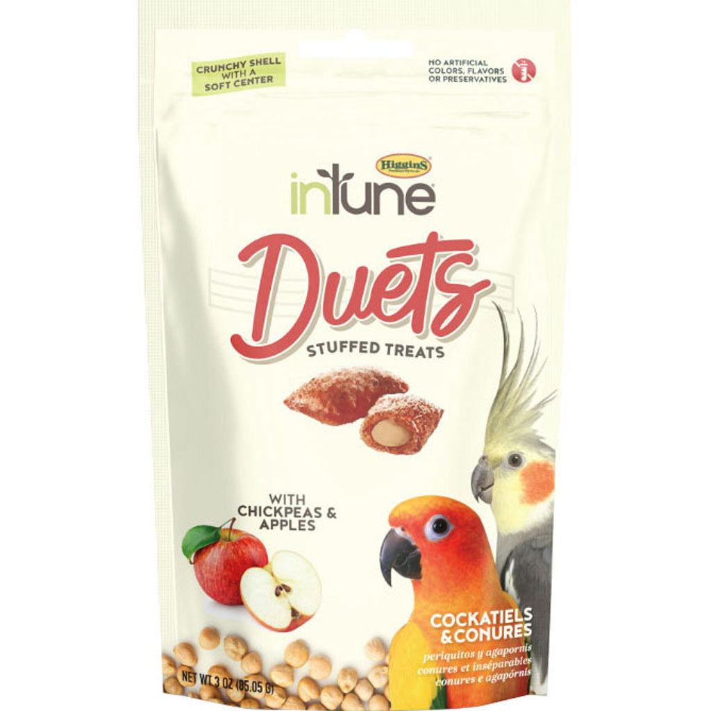 Intune Duets Treats For Conures And Lovebirds (APPLE, 3 OZ)