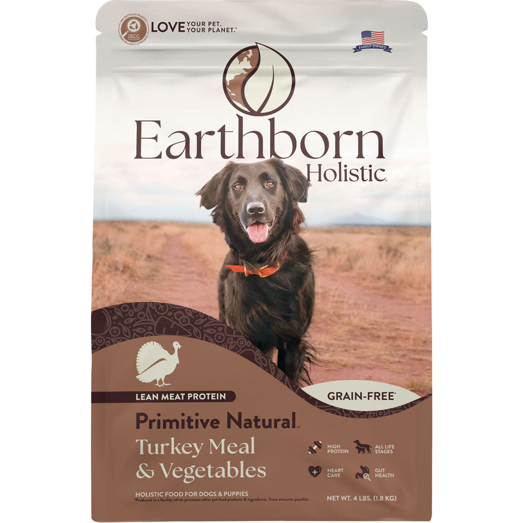 Holistic Primitive Natural Grain Free Dog Food (TURKEY/CHICKEN/, 4 LB)