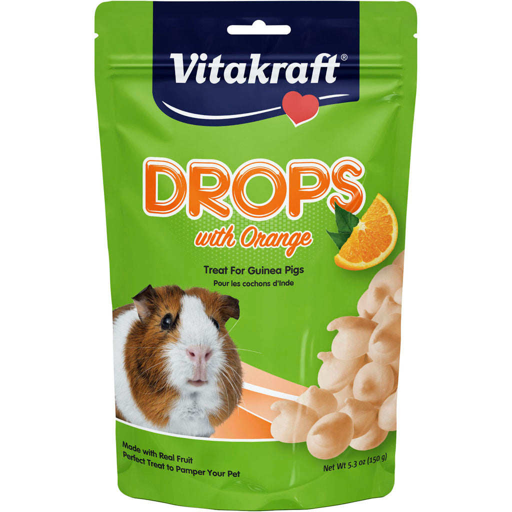 Vitakraft Drops Guinea Pig Treats (ORANGE, 5.3 OZ)