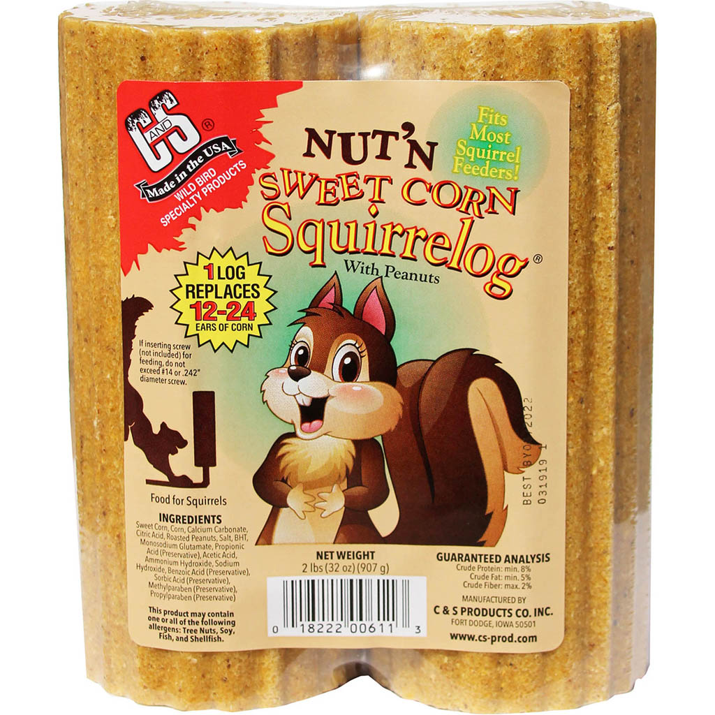 C&S Squirrelog Refill (NUT/SWEET CORN, 32 OZ-2 PK)