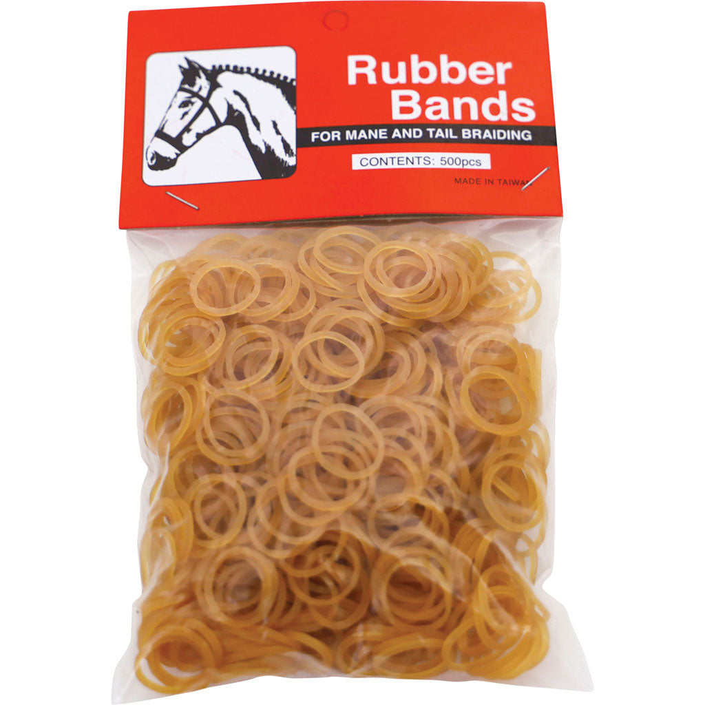 Rubber Horse Braid Bands (CHESTNUT, 5 IN-500 PK)
